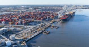 Big ship berth terminal in the works. (Photo Courtesy of the Georgia Ports Authority)