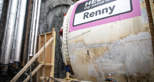 Pictured: Renny, the first boring machine for Toronto’s Eglinton Crosstown West Extension project, which started tunneling work in April 2022. (Metrolinx Photograph)